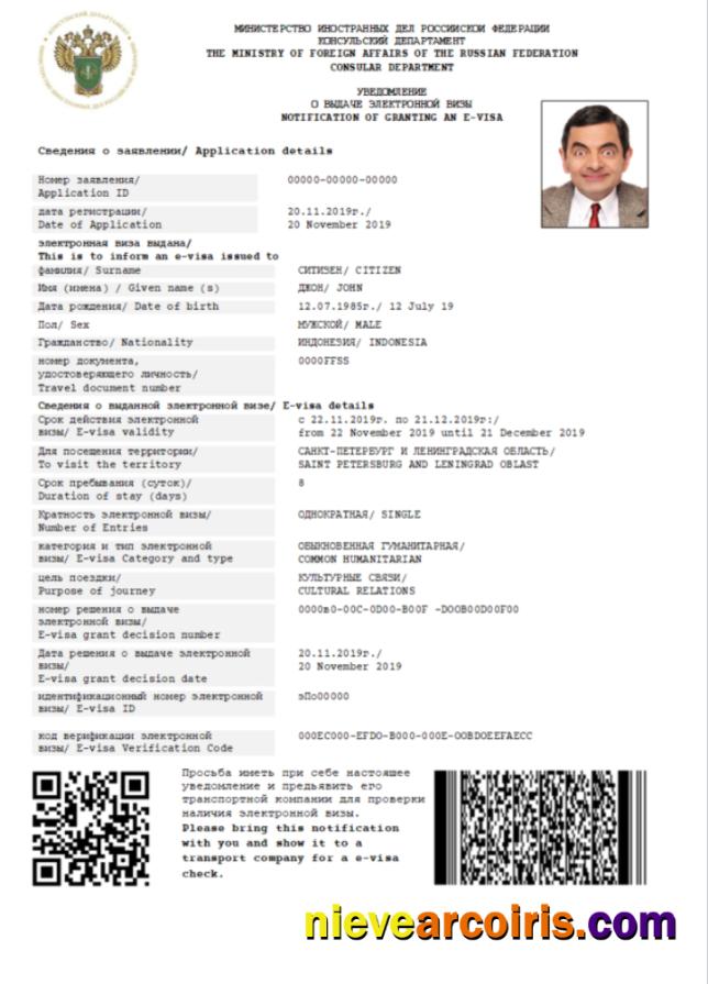 Russia e-visa